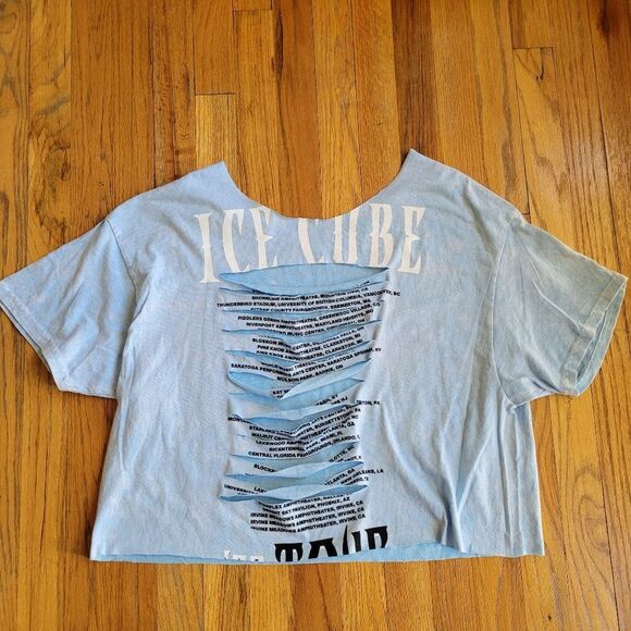 Cropped Blue Ice Cube Graphic T-Shirt Size L/ XL - Picture 2 of 5